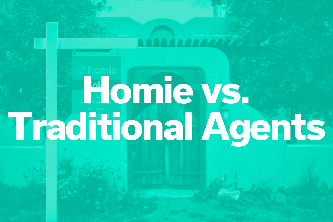 arizona style home with teal overlay with homie vs. traditional agent'