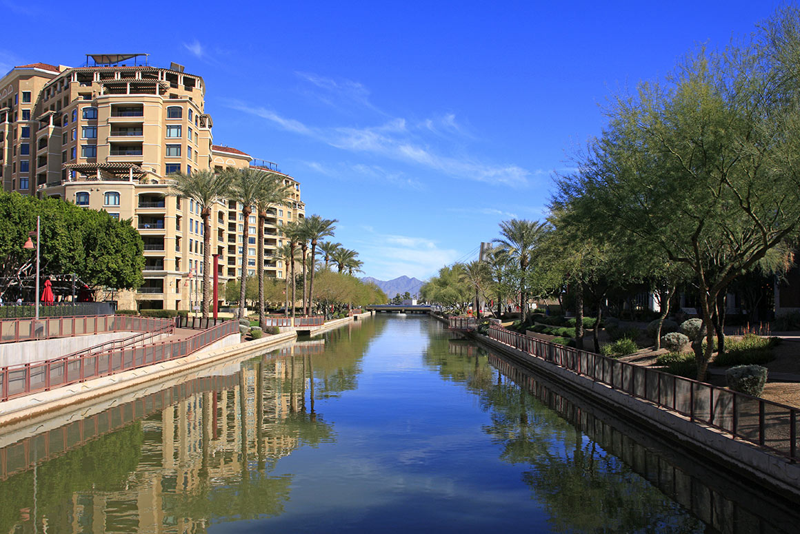 landscape picture of a waterway in AZ