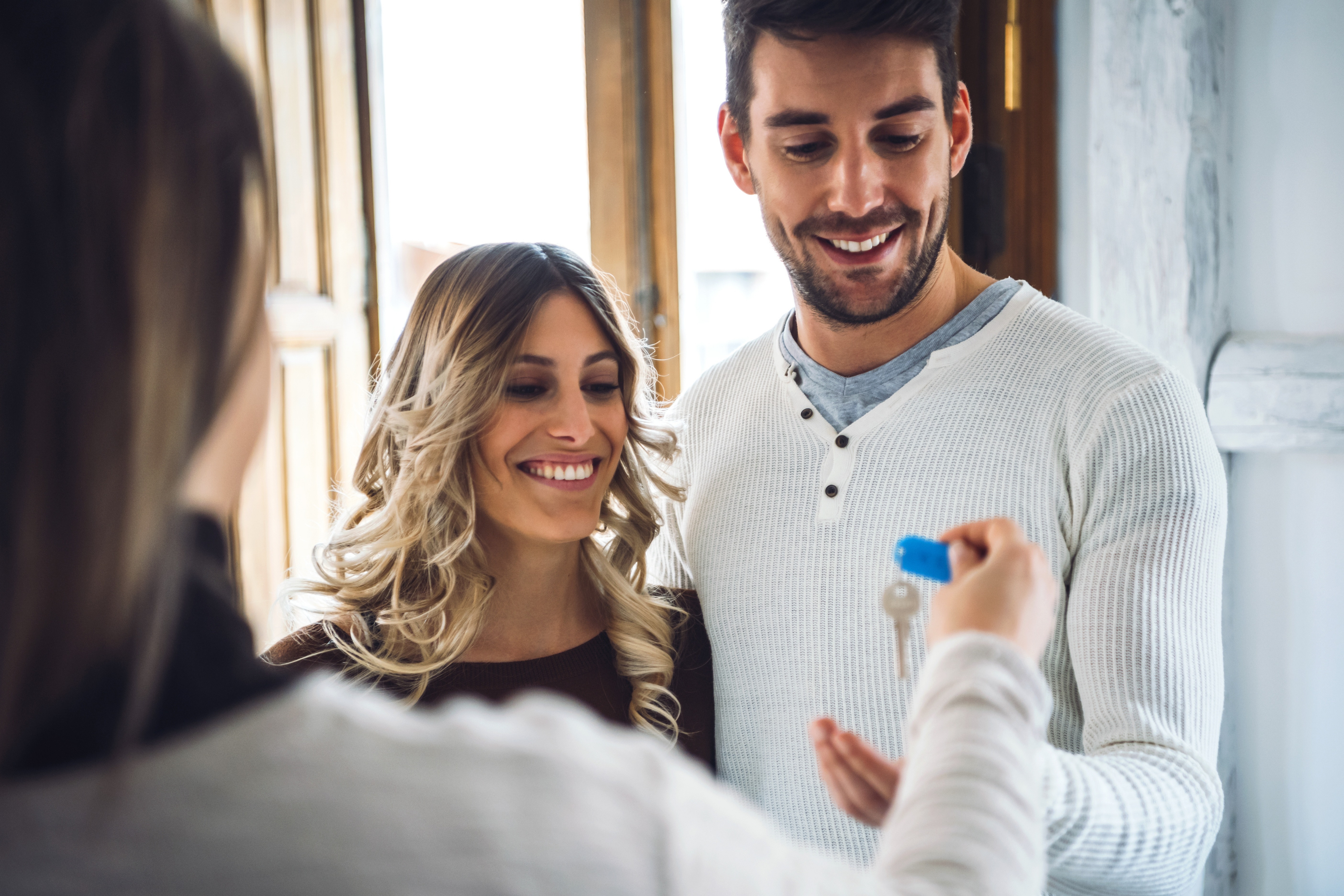 new home owners getting keys