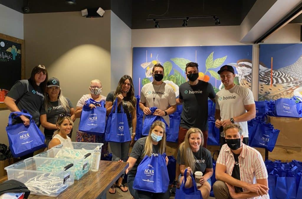 Homie and Valley of the Sun United Way Assemble 100 Heat Relief Kits for Homeless Community
